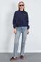 3 Thread Leopard Embroidered Raglan Sleeve Oversize Sweatshirt - 5