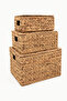 Wicker Sturdy Basket Set 3-Piece/ Organizer - 5
