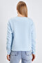 3 Thread Teddy Bear Embroidered Oversize Sweatshirt with Stopper - 8