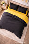 120x200 Elastic Sheet Solid Color Single Duvet Cover Set Yellow-black - 3