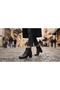 Black Half Zipper Boots Pc-54984 - 2