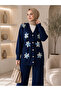 Floral Knit Set (NAVY BLUE) - 2