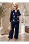 Floral Knit Set (NAVY BLUE) - 5