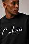 Logo Crew Neck Organic Cotton Men's Sweat K10k108603 Beh Black - 3
