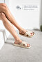 Daily Women's Beige Slippers with Straps Soft Comfortable Lightweight Orthopedic Sole E-480 - 2