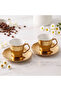 Stellar Gold 4 Piece Turkish Coffee Cup Set for 2 People 90 ml - 3
