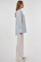 Stripe Pattern Lyocell Tunic Ice Blue - 5
