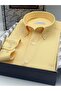Slim Fit Long Sleeve Cotton Gift Boxed Easy-Iron Men's Shirt Fs-002225 - Yellow - 3