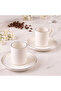Hazel Platinum 4 Piece Turkish Coffee Cup Set for 2 People 90 ml - 3