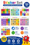 Mathematics Educational Unit Cube Mini Sticker Set 126 Pieces – Number and Digit Labels