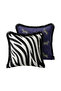 Purple Colored and Black-White Zebra Patterned 2-Piece Throw Pillow Set - 8