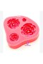 4-Piece Rose Flower Silicone Mold K-1606, Polyester Scented Stone Soap Plaster Candle Mold - 2