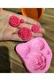 4-Piece Rose Flower Silicone Mold K-1606, Polyester Scented Stone Soap Plaster Candle Mold - 3