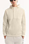 Men's Ecru Hooded Soft Touch Fleece Regular Fit Sweatshirt A52Y1268 - 2