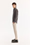 Men's Anthracite Buttoned Collar Soft Touch Regular Fit Shirt A52Y2061 - 3