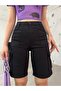 Cargo Pocketed High-Waist Stretchy Bermuda Shorts - 7