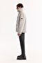 Men's Gray Fur Collar Napa Comfort Fit Coat A52Y6055 - 3