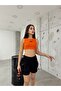 Black Cargo Pocket High Waist Stretchy Denim Shorts - 6