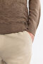 Men's Mink Crew Neck Textured Knitwear Regular Fit Sweater E005110 - 3
