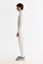 Men's White Half Turtleneck Textured Knitwear Regular Fit Sweater E005108 - 2