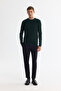Men's Green Textured Basic Sweater E005109 - 6