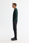 Men's Green Textured Basic Sweater E005109 - 5