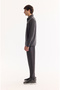 Men's Anthracite Stand Collar Zippered Soft Touch Printed Regular Fit Sweatshirt A52Y1273 - 3
