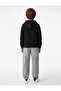 Printed Detailed Cotton Pocketed Three-Thread Ribbed Hooded Zippered Sweatshirt - 4