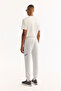 Men's Light Gray Elastic Waist Lace-Up Bi-Stretch Technical Fabric Regular Fit Sweatpants A52Y3416 - 6