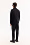 Men's Black Double Breasted Wool Blend Lined Cashmere Coat A52Y6065 - 4