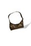 Tan Brown Patterned Water Drop Shoulder Bag - 3