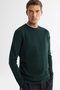 Men's Green Textured Basic Sweater E005109 - 2
