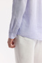 Men's Lilac Button down Collar 100% Linen Comfort Fit Shirt B002191 - 5