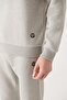 Men's Gray Crew Neck 3 Thread Raised Cotton Sweatshirt E 001017 - 2