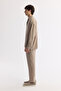 Men's Beige Bottom Britli Collar Soft Touch Oversize Fit Shirt A51Y2168 - 3