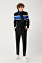 Men's Black Side Pocket Relaxed Fit Suit Pants with Elastic Waist B003201 - 2