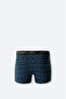 Men's Navy Blue Cotton Patterned Single Regular Fit Boxer A42Y9534 - 2