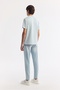 Men's Gray Crew Neck Reflective Bi-Stretch Interlock Regular Fit T-Shirt A51Y1037 - 4