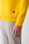 Men's Yellow Crew Neck 3 Thread Raised Cotton Sweatshirt E 001017 - 5