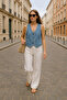 Women's Pocketed 100% Cotton Jean Vest