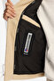 Men's Beige Classic Collar Windproof Plush Comfort Fit Coat with Thermometer A42Y6085 - 5
