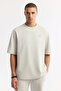 Men's Stone Crew Neck Printed Bi-Stretch 2 Thread Oversize Fit T-Shirt A51Y1082 - 5
