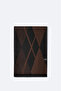 Men's Black-Brown Viscose Blend Tassel Patterned Shawl A42Y9406 - 2