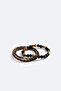 Men's Mink Leather Ceyt and Hematite Stone Bracelet A42Y9613