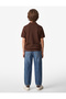 Short Sleeve Button Detailed Polo Collar Knitwear School T-Shirt - 4
