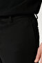 Men's Black Side Pocket Relaxed Fit Suit Pants with Elastic Waist B003201 - 7