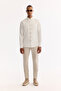 Men's White Button down Collar Cotton Soft Touch Regular Fit Shirt B002036 - 6