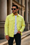 Men's Oversize Jean Shirt Neon Green
