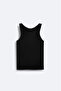 Men's Black Cotton Basic Regular Fit Undershirt B009540 - 2