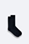 Men's Black Patterned Bamboo Socks A42Y8518 - 2